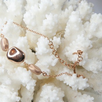 Sterling Silver Rose Gold Plated Bracelet